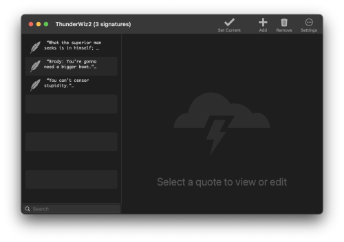 ThunderWiz2 - Main View